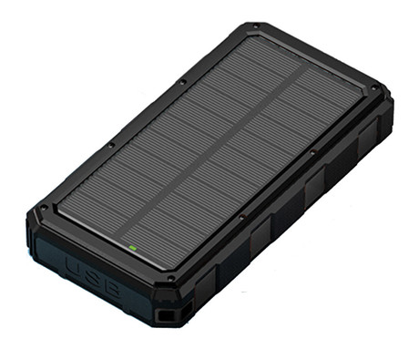 EOL - Platinet PMPB20SP solarni power bank, 20.000mAh, solarno polnjenje, USB / Type-C / microUSB, LED svetilka, črn