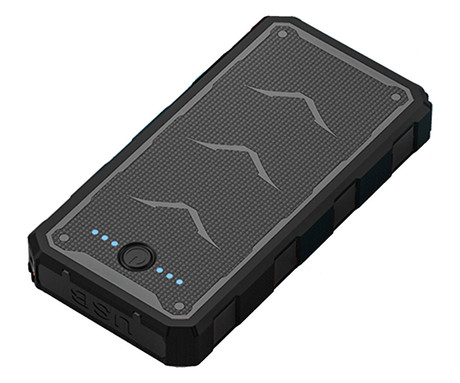 EOL - Platinet PMPB20SP solarni power bank, 20.000mAh, solarno polnjenje, USB / Type-C / microUSB, LED svetilka, črn