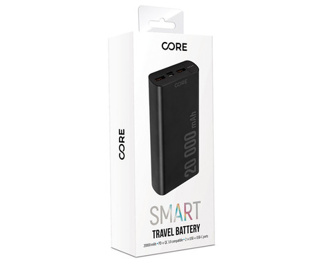 EOL - FOREVER SPF-02 powerbank polnilna baterija, 20.000mAh, Quick Charge 3.0, Power Delivery, USB-A / Type-C / microUSB, črna