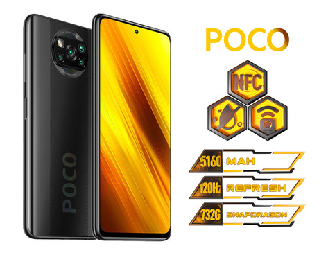 EOL - Pametni telefon Xiaomi Pocophone X3, NFC, 6.67'', 5160mAh, 6GB+128GB, siv/srebrn (Shadow Grey)