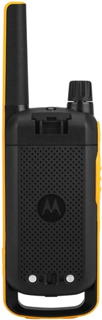 MOTOROLA T82 EXTREME walkie talkie komplet, 2-KIT, PMR446, VOX funkcija, doseg 10km, polnilna baterija, LED svetilka, IPX4 vodoodpornost, +dodatki, črno-rumen