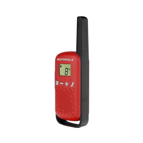MOTOROLA T42 walkie talkie komplet, 2-KIT, PMR446, 16 kanalov, doseg 4km, +dodatki, rdeč