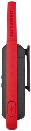 MOTOROLA T62 walkie talkie komplet, 2-KIT, PMR446, VOX funkcija, doseg 8km, polnilna baterija, +dodatki, rdeč