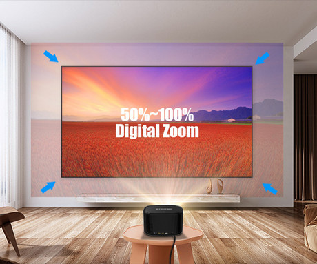 BYINTEK X30 prenosni LED projektor, Full HD, WiFi, Bluetooth, 650 lumnov, ZOOM, zvočniki, max 4K UHD, USB / HDMI / AUX, + daljinec