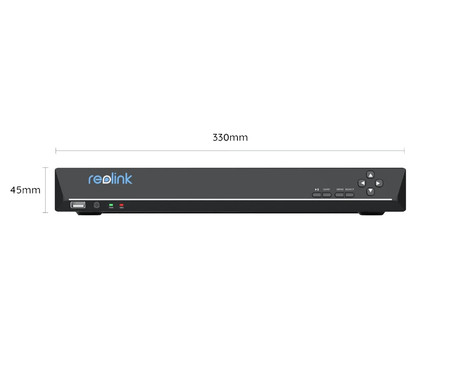 Reolink RLN36 snemalna enota, priklop do 36 kamer, 3x max. 16TB HDD disk, razširljiv spomin do 48TB, neprekinjeno snemanje, alarm, črna