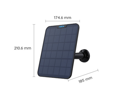 Reolink SOLARNI PANEL 2, 6W, solarno napajanje kamer serije Argus / Go / Duo / TrackMix, 4m kabel, USB Type-C, črn