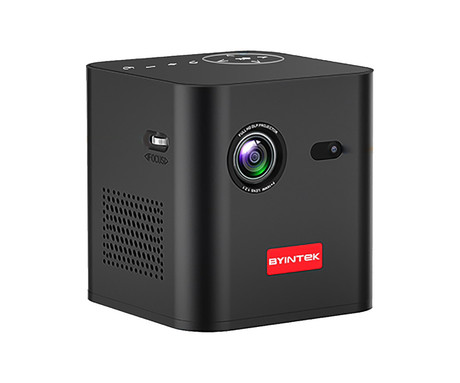 BYINTEK P19 prenosni 3D LED DLP projektor, Android, WiFi, Bluetooth, 2GB+32GB, baterija, 350 lumnov, zvočniki, max 4K UHD, HDMI + vgrajeno stojalo + torbica