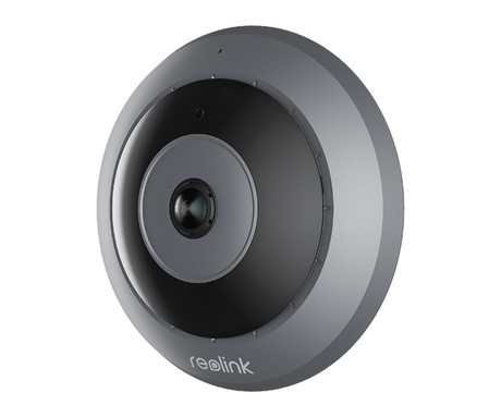 Reolink FE-P IP kamera, 2K+ Super HD, PoE, 360° Fisheye, IR nočno snemanje, aplikacija, dvosmerna komunikacija, sirena, črno siva