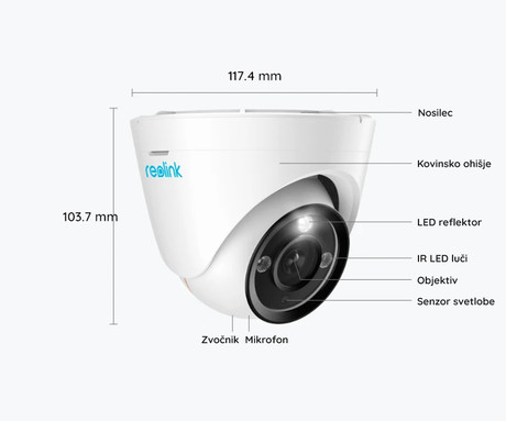 EOL - Reolink RLK16-1200D8-A varnostni komplet, 1x NVR snemalna enota (4TB) + 8x IP kamere D1200, zaznavanje gibanja, 4K Ultra HD+, IR LED, dvosmerna komunikacija, aplikacija, IP67