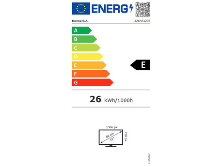 LED TV MANTA 32LHA123E, 81cm (32"), HD+, Android, WiFi, Dolby Digital+, STEREO 5.1, DVB-C/T/T2/S/S2, Hotel Mode, 3x HDMI, 2x USB, 1x CI+, Frameless oblika