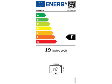 LED TV MANTA 24LHN124D, 61cm (24"), HD+, 220V+12V napajanje, Dolby Digital+, STEREO 5.1, DVB-C/T2/HEVC, Hotel Mode, HDMI, 2x USB, CI+