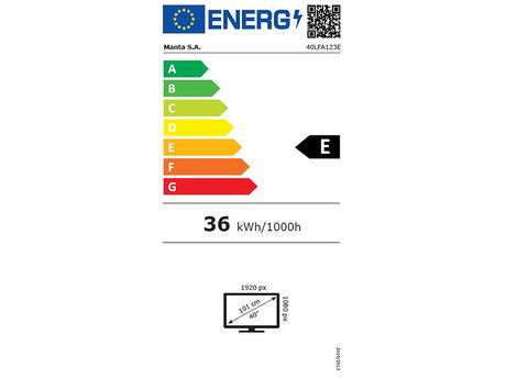 LED TV MANTA 40LFA123E, 101cm (40"), Full HD, Android, WiFi, Dolby Digital+, STEREO 5.1, DVB-C/T/T2/S/S2, Hotel Mode, 3x HDMI, 2x USB, 1x CI+, Frameless oblika