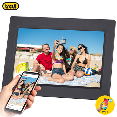 TREVI DPL2235 Digitalni foto okvir, 10.1'' zaslon na dotik, WiFi Smart, 8GB + reža za MicroSD, aplikacija Frameo, črne barve