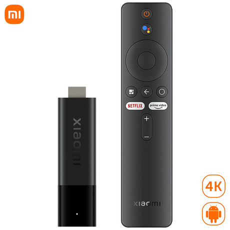 XIAOMI MI TV Stick 4K medijski predvajalnik, 4K UHD, Android 11, WiFi, Bluetooth 5.2, Dolby Vision, Dolby Atmos, Chromecast, črn