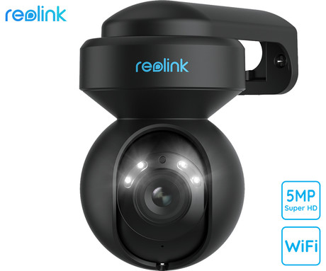 Reolink E1 OUTDOOR IP kamera, 5MP Super HD, WiFi, vrtenje in nagibanje, IR nočno snemanje, LED reflektorji, aplikacija, vodoodporna, dvosmerna komunikacija, črna