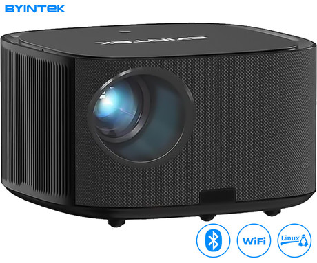 BYINTEK X30 prenosni LED projektor, Full HD, WiFi, Bluetooth, 650 lumnov, ZOOM, zvočniki, max 4K UHD, USB / HDMI / AUX, + daljinec