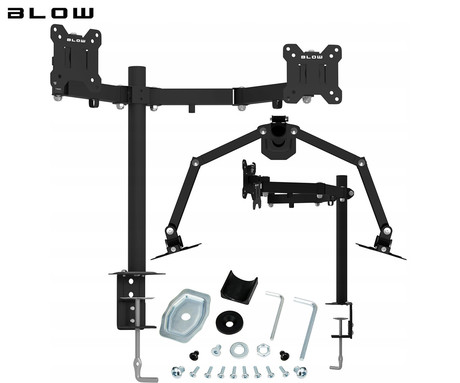 BLOW 76-871 dvojni nosilec za TV ali monitor do 32" (81cm), 360° rotacija, do 8kg, VESA standard do 100x100mm, jeklo