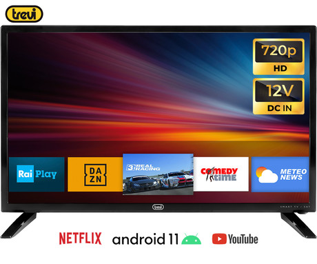 LED TV TREVI 2409, 61cm (24"), SmartTV, Android 11, HD, 220V+12V napajanje, DVB-T2 / DVB-S2 / CI+, HDMI, USB, Hotel Mode