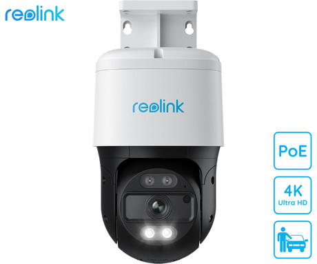 Reolink RLC-830A IP kamera, 4K Ultra HD, PoE, vrtenje in nagibanje, IR nočno snemanje, LED reflektorji, aplikacija, IP65 vodoodpornost, dvosmerna komunikacija, bela