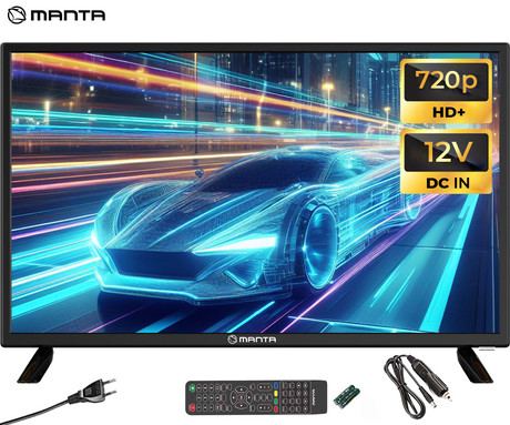 LED TV MANTA 24LHN124D, 61cm (24"), HD+, 220V+12V napajanje, Dolby Digital+, STEREO 5.1, DVB-C/T2/HEVC, Hotel Mode, HDMI, 2x USB, CI+