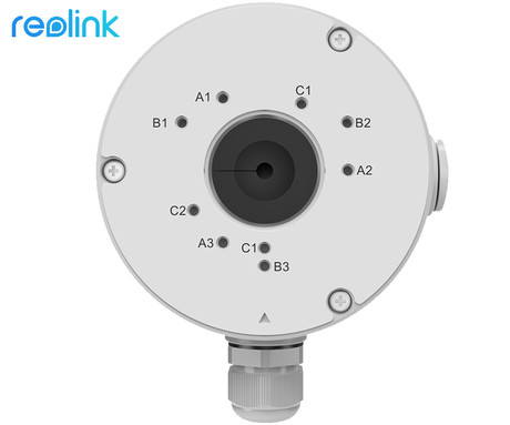 Reolink B10 Junction Box, zaščita za kable in RJ-45 konektor, kompatibilnost z Reolink kamerami, enostavna namestitev, bel