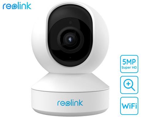 Reolink E340 IP kamera, 5MP Super HD, Dual WiFi, vrtenje in nagibanje, 3x optični ZOOM, IR nočno snemanje, aplikacija, dvosmerna komunikacija, bela