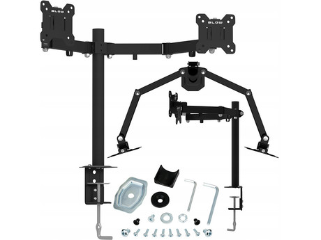 BLOW 76-871 dvojni nosilec za TV ali monitor do 32" (81cm), 360° rotacija, do 8kg, VESA standard do 100x100mm, jeklo