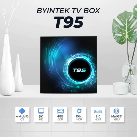 EOL - Byintek TV BOX, 4K UHD, Android 10, WiFi, 4GB + 32GB, Google, Netflix, Youtube