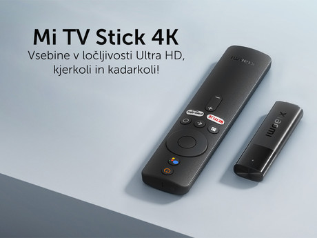 XIAOMI MI TV Stick 4K medijski predvajalnik, 4K UHD, Android 11, WiFi, Bluetooth 5.2, Dolby Vision, Dolby Atmos, Chromecast, črn