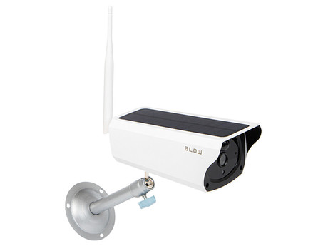 BLOW H-492 IP kamera, WiFi, Super HD 2MP, baterija, solarni panel, IR nočno snemanje, senzor gibanja, aplikacija, bela