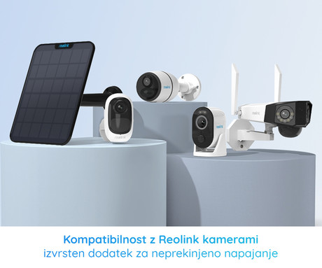 Reolink SOLARNI PANEL 2, 6W, solarno napajanje kamer serije Argus / Go / Duo / TrackMix, 4m kabel, USB Type-C, črn