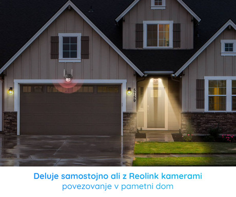 Reolink FLOODLIGHT PoE LED reflektor, pametni, 2000 lumnov, 4200K, PoE, vrtenje in nagibanje, senzor gibanja, 3 načini osvetlitve, IP65 vodoodpornost, bel