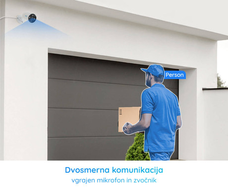 EOL - Reolink RLC-1212A IP kamera, PoE, 12MP UHD+, IR nočno snemanje, LED reflektor, aplikacija, IP66 vodoodpornost, dvosmerna komunikacija, bela