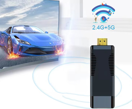 BYINTEK S96 TV Stick medijski predvajalnik, 4K Ultra HD, Android, 2GB RAM, 16GB ROM, Dual WiFi, HDR10+, HDMI, deljenje zaslona, microSD, + daljinski upravljalnik, črn