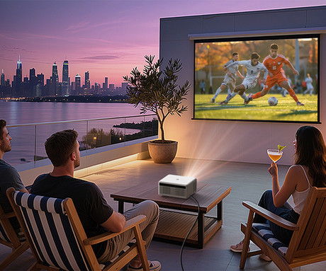 BYINTEK LOVE U14 prenosni LED projektor, Android, WIFI 6, Bluetooth, 1250 ANSI lumnov, STEREO zvočniki, samodejni fokus, deljenje zaslona, max 4K UHD, USB / HDMI / AUX / RJ-45, +daljinec