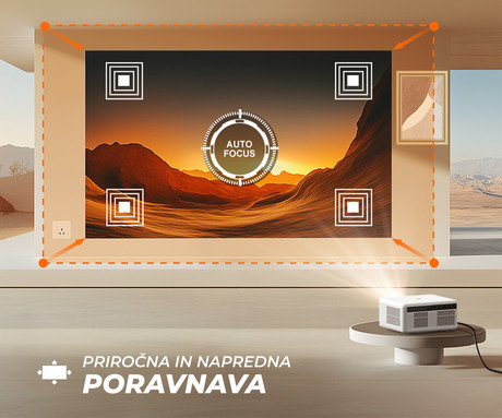BYINTEK LOVE U14 prenosni LED projektor, Android, WIFI 6, Bluetooth, 1250 ANSI lumnov, STEREO zvočniki, samodejni fokus, deljenje zaslona, max 4K UHD, USB / HDMI / AUX / RJ-45, +daljinec
