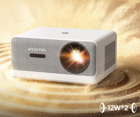 BYINTEK LOVE U14 prenosni LED projektor, Android, WIFI 6, Bluetooth, 1250 ANSI lumnov, STEREO zvočniki, samodejni fokus, deljenje zaslona, max 4K UHD, USB / HDMI / AUX / RJ-45, +daljinec