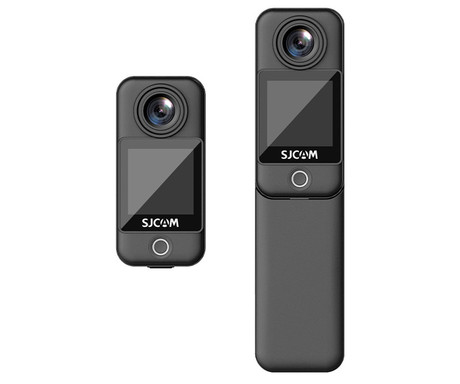 SJCAM C300 akcijska športna kamera, 4K Ultra HD, dvojni zaslon, 6-osna stabilizacija, 2x polnilna baterija, 154° snemalni kot, Dual WIFI, vodoodpornost, aplikacija, +dodatki, črna