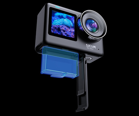 SJCAM SJ11 ACTIVE akcijska športna kamera, 4K Ultra HD, dvojni zaslon, 6-osna stabilizacija, polnilna baterija, 154° snemalni kot, Dual WIFI, 5ATM vodoodpornost, aplikacija, +dodatki, črna