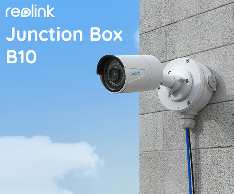 Reolink B10 Junction Box, zaščita za kable in RJ-45 konektor, kompatibilnost z Reolink kamerami, enostavna namestitev, bel