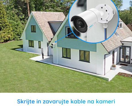 Reolink B10 Junction Box, zaščita za kable in RJ-45 konektor, kompatibilnost z Reolink kamerami, enostavna namestitev, bela