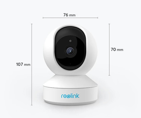 Reolink E330 IP kamera, 4MP Super HD, WiFi, vrtenje in nagibanje, IR nočno snemanje, predsnemanje, aplikacija, dvosmerna komunikacija, bela