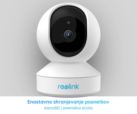 Reolink E340 IP kamera, 5MP Super HD, Dual WiFi, vrtenje in nagibanje, 3x optični ZOOM, IR nočno snemanje, aplikacija, dvosmerna komunikacija, bela