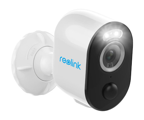 Reolink ARGUS B330 IP kamera, 2K 4MP Super HD, Dual WiFi, baterija, barvno nočno snemanje, LED reflektorji, aplikacija, vodoodporna, dvosmerna komunikacija, bela