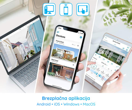 Reolink ARGUS B420 IP kamera, 3MP Super HD, WiFi, baterija, vrtenje in nagibanje, IR nočno snemanje, aplikacija, vodoodporna, dvosmerna komunikacija, bela