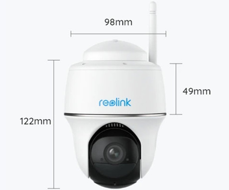 Reolink ARGUS B420 IP kamera, 3MP Super HD, WiFi, baterija, vrtenje in nagibanje, IR nočno snemanje, aplikacija, vodoodporna, dvosmerna komunikacija, bela