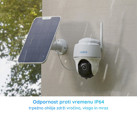 Reolink ARGUS B420 IP kamera, 3MP Super HD, WiFi, baterija, vrtenje in nagibanje, IR nočno snemanje, aplikacija, vodoodporna, dvosmerna komunikacija, bela