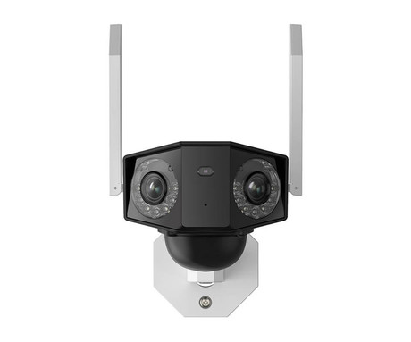 Reolink DUO B750 IP kamera, dva objektiva, 2K 6MP Quad HD, Dual WiFi, baterija, 180° snemalni kot, barvno nočno snemanje, LED reflektorji, aplikacija, IP66 vodoodpornost, dvosmerna komunikacija, bela