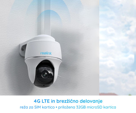 Reolink GO G430 IP kamera, 2K Super HD, 4G LTE, baterija, vrtenje in nagibanje, IR nočno snemanje, 10x digitalni ZOOM, aplikacija, IP64 vodoodpornost, dvosmerna komunikacija, bela