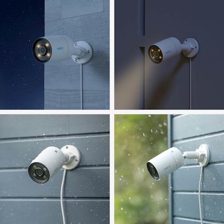 Reolink P320X IP kamera, 2K 4MP Super HD, PoE, ColorX barvno nočno snemanje, LED reflektorji, aplikacija, IP67 vodoodpornost, dvosmerna komunikacija, bela